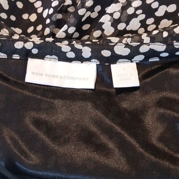 Chic New York & Company Polka Dot Dress. Career. Professional. Classic - Picture 9 of 12